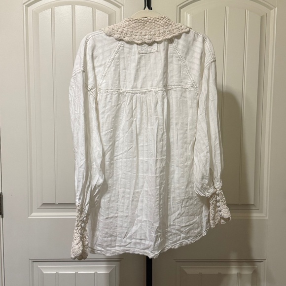 Free People | We The Free Rhiannon Crochet Shirt - Picture 6 of 8